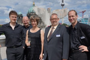 Mandelring Quartet and ICMA Jury President Remy Franck Photo: Martin Hoffmeister